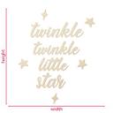 Decoración en madera de refrán - Twinkle twinkle little star - Habitación infantil - Álamo