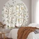 Fototapet - Rundt Sir Edward - Lemon Tree Chinoiserie - vliesetapet/selvklæbende non-woven tapet