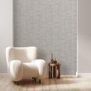 Non-woven tapet med geometrisk mønster, trekanter beige, grå grafik