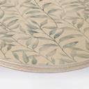 Cuadro de madera Hojas delicadas de acuarela - Gris suave - Decoración de flores - Redondo