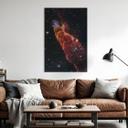 Billede James Webb Telescope - Cosmic Hurricane Herbig Haro 49/50 – print på aluminium (Alu-Dibond)