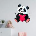 Adesivo murale Panda + Orologio