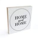 Billede af træ til at sætte op - Home sweet home - 15x15 cm