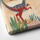 Canvasbillede Farverige dinosaurer i en urskov | Børneværelsesdekoration - Bonne Müller - Square