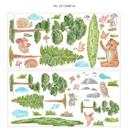 Sticker mural pépinière animaux de la forêt - ensemble d'animaux de la forêt