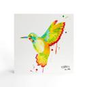 Billede af træ til at sætte op - Buttafly - Kolibri - 15x15 cm