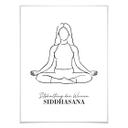 Plakat - Yoga Holdning af de vise mænd - Line Art