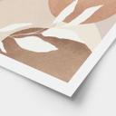 Botanik Plakat Boho Monstera Plante i naturlige toner - Melloi Art Prints