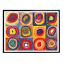 Póster Kandinsky - Estudio de color: cuadrados y anillos concéntricos