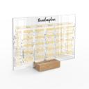 Tischaufsteller zum Beschriften - Stundenplan Gräser - transparent - Tischaufsteller für Kinder - St