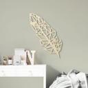 Decoración en madera de álamo - Pluma de origami