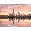 Tapet Designwalls i grå og orange non-woven tapet Skyline New York New York New York 0