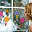 Sticker per finestre Teneri animail in mongolfiera