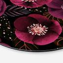 Billede Blomster i lilla toner - Anis-illustration - rund – print på aluminium (Alu-Dibond)