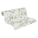 A.S. Creation blomstret tapet i blå og hvidt non-woven tapet blomstret i mat og glat