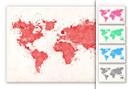 Tableau Forex - Aquarelle carte du monde