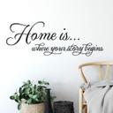 Wallsticker -  Home is where your story begins.