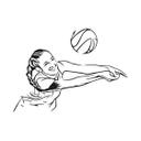 Sticker mural - Volley-ball 02