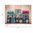 Lifestyle Ghettoblaster beige sort - non-woven tapet Designwalls 2 - 2,55 x 3,5 m