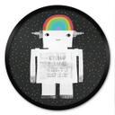 Plakat Rainbow Robot Sleep Laugh Create - Treechild - Rund