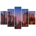 5 stykke lærredstryk, nætter i Dubai City