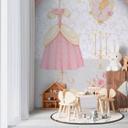 Prinsesseværelse lyserød beige - Fototapet til pigeværelse 