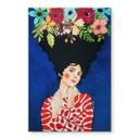Acrylglas afbeelding Vrouw met bloemen in het haar - Hülya