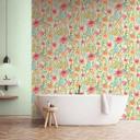Papel pintado floral verde acuarela - papel pintado tejido-no tejido floral - springlike