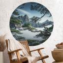 Wallsticker Fyrreskov i Huang Shan-bjergene - NingYun Ye - Rund