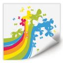 Poster autocollant - W - Arc-en-Ciel de Papillons