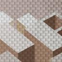 Geometric GraphicTiles2 grå beige - non-woven tapet Designwalls 2 - 2,55 x 3,5 m