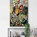 Tableau sur verre Zamart - Deux musiciens