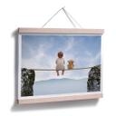 Póster Con Teddy en las montañas