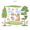 Sticker mural pépinière animaux de la forêt - ensemble d'animaux de la forêt