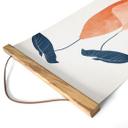 Tekstil plakat Monstera-blade i to abrikosfarvede vaser - Kubistika