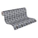 Papel pintado gráfico con motivos circulares en blanco y negro - papel pintado no tejido de estilo retro