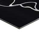 Geborsteld Alu-Dibond met goud-, zilver- & kopereffect - Wereldkaart Line Art