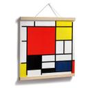 Poster Mondrian - Composition en rouge, jaune, bleu et noir