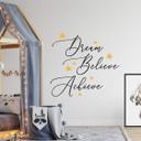 Wallsticker - Dream Believe Achieve (2-farvet)