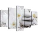 5 stykke lærredsprint Orchid Zen Spa Stones