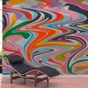 ColourCircles1 tapet i grønlilla - non-woven tapet Designwalls 2 - 2,55 x 3,5 m