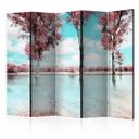 Screen room divider - Efterårslandskab, 5-delt - 225x172 cm