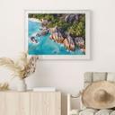 Póster Costa rocosa tropical de las Seychelles - Colombo