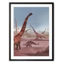 Póster En el país de los dinosaurios - Marrón