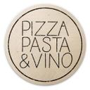 Cuadro de madera Pizza Pasta & Vino blanco - Redondo