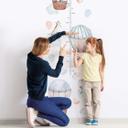 Børnetapet, non-woven tapet med illustration Kids Walls hvid, blå, beige