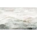 Fotobehang met bergsilhouet - Mistig berglandschap aquarel - Ms Tiff