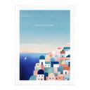 Plakat Huse på Santorini - Rivers