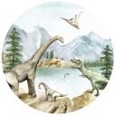 Sticker mural Kikki Belle - Le monde des dinosaures - Rond