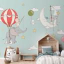 Fotomural Habitación infantil Animales voladores con globo aerostático - Skellern